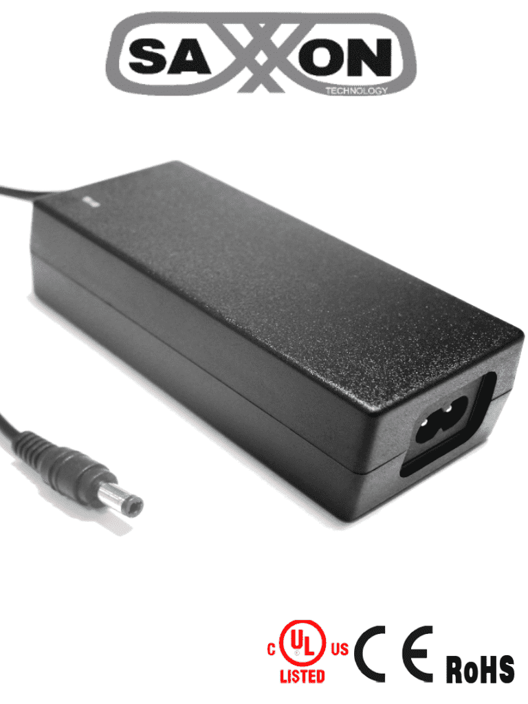 SAXXON PSU1204D - Fuente de poder regulada de 12 Vcc 4.1 Amperes/ Con Cable de 1.2 Metros/ Para Usos Multiples: Sistemas de CCTV, Acceso, ETC/ Certificación UL/ SAXXON PSU1204D - Fuente de poder regulada de 12 Vcc 4.1 Amperes/ Con Cable de 1.2 Metros/ Para Usos Multiples: Sistemas de CCTV, Acceso, ETC/ Certificación UL/